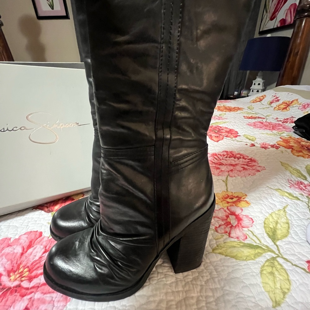 Jessica Simpson Knee Leather Boots